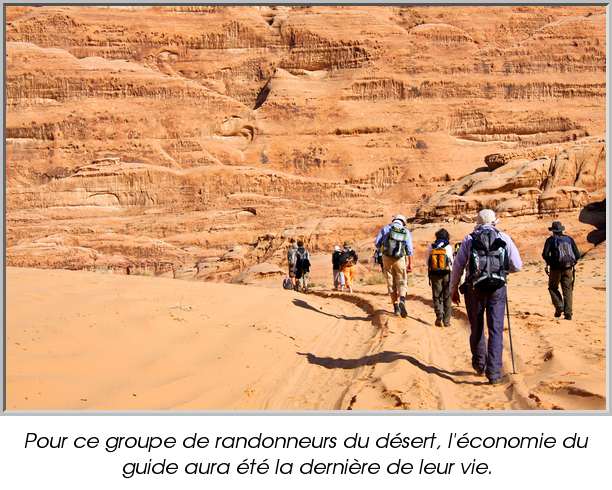 Pour ce groupe de randonneurs du désert, l'économie du guide aura été la dernière de leur vie.