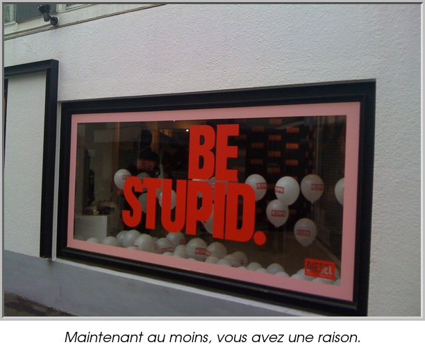 Maintenant au moins, vous avez une raison.