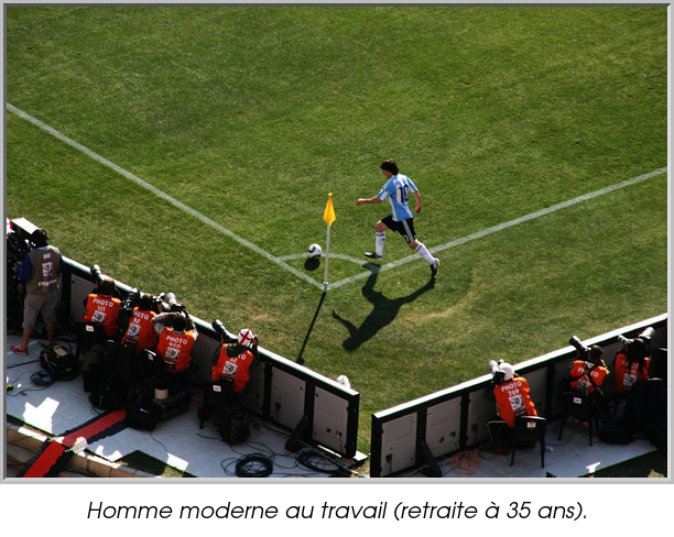 Homme moderne au travail (retraite à 35 ans).