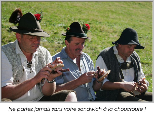 Ne partez jamais sans votre sandwich à la choucroute !