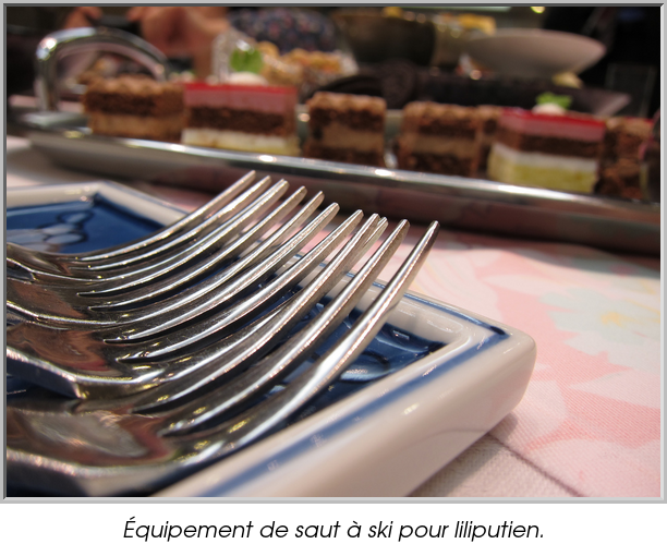 Équipement de saut à ski pour liliputien.