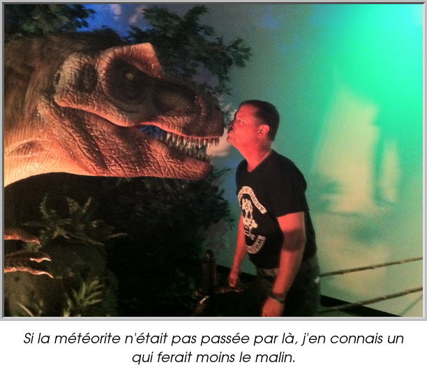 Si la météorite n'était pas passée par là, j'en connais un qui ferait moins le malin.