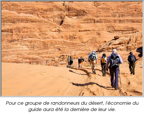 Pour ce groupe de randonneurs du désert, l'économie du guide aura été la dernière de leur vie.