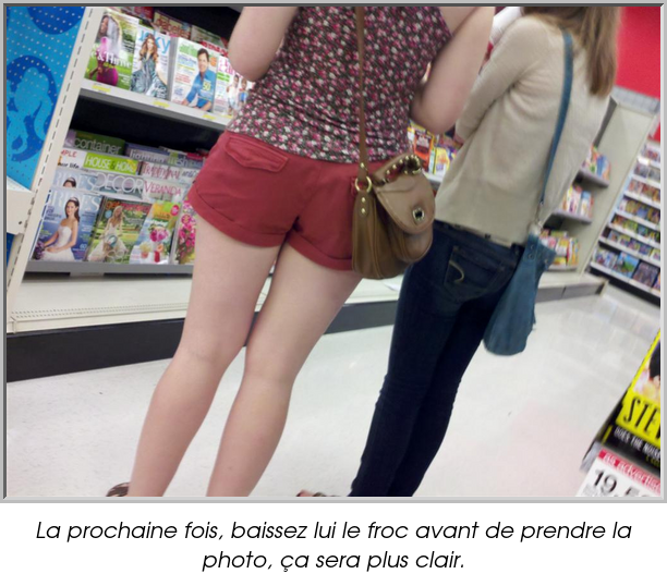 La prochaine fois, baissez lui le froc avant de prendre la photo, ça sera plus clair.