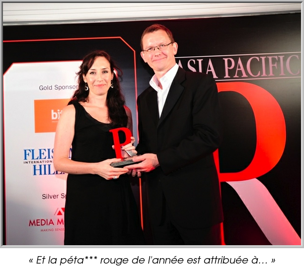 « Et la péta*** rouge de l'année est attribuée à… »