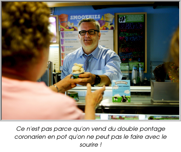 Ce n'est pas parce qu'on vend du double pontage coronarien en pot qu'on ne peut pas le faire avec le sourire !